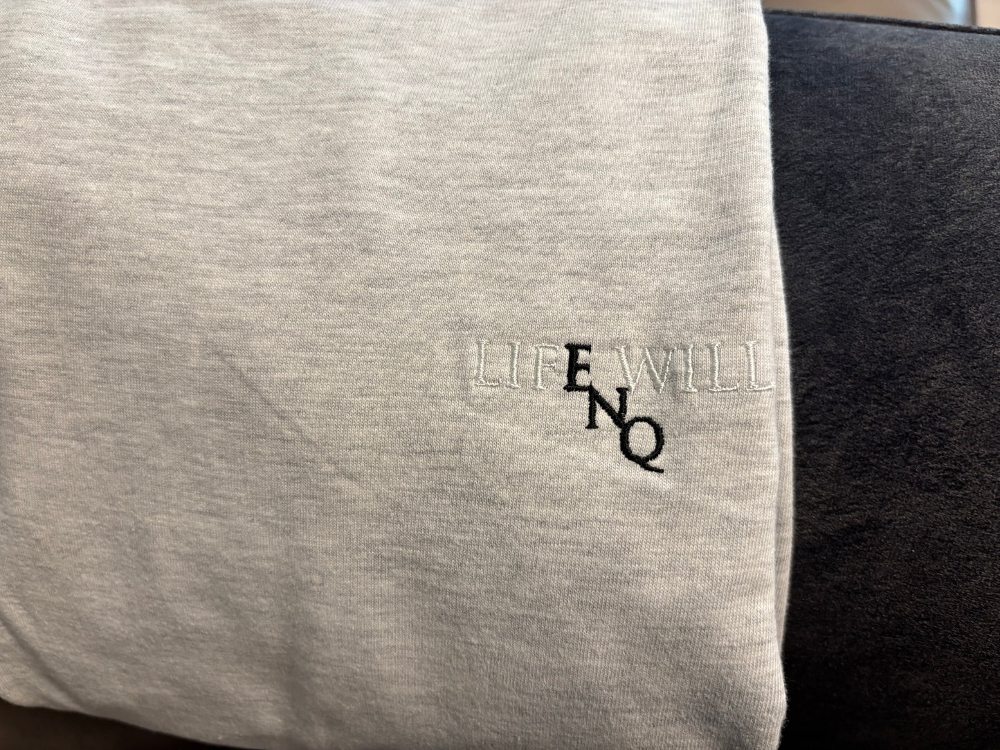 ENQ LOGO LONG T-SHIRTS 01 "ASH GRAY"